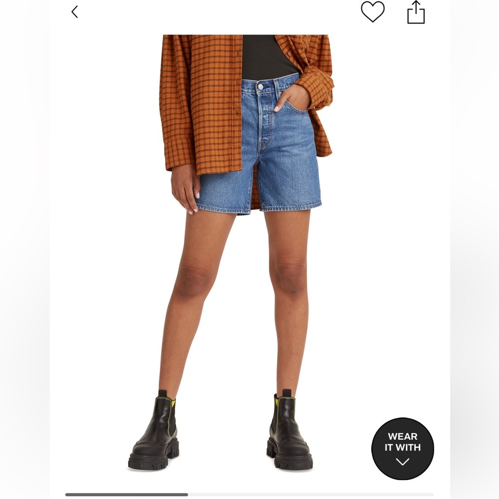 501 Levi High Rise Shorts